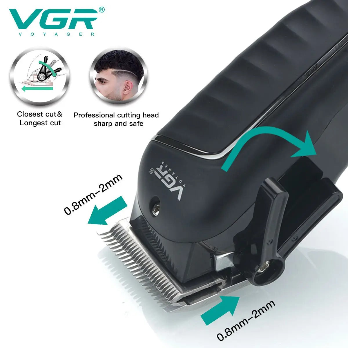 Maquina perfiladora de cabellos patillas profesional VGR V-683 excelente para cortes precisos