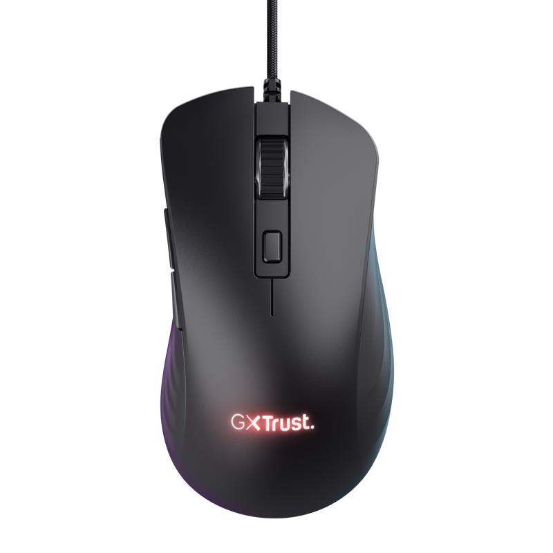 MOUSE TRUST GXT 924 YBAR+ NEGRO GAMER ALAMBRICO 25K DPI