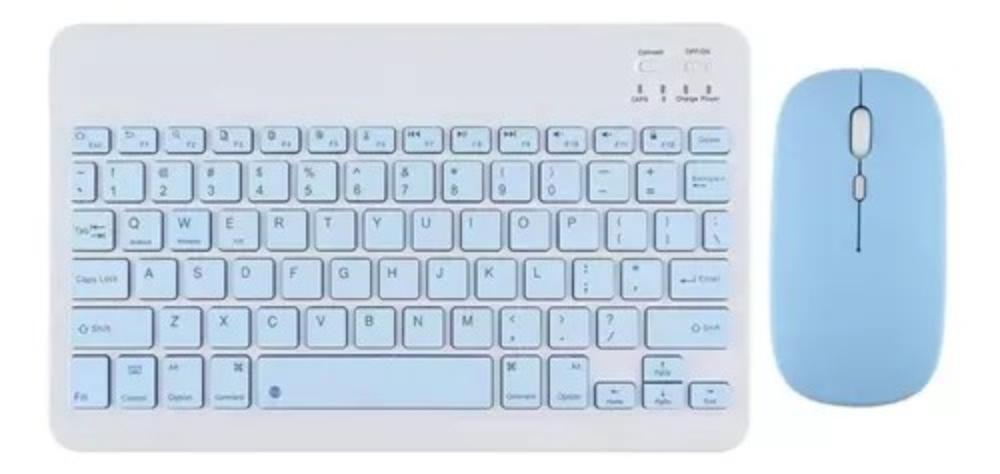 COMBO TECLADO + MOUSE INALÁMBRICO COLORES PASTEL