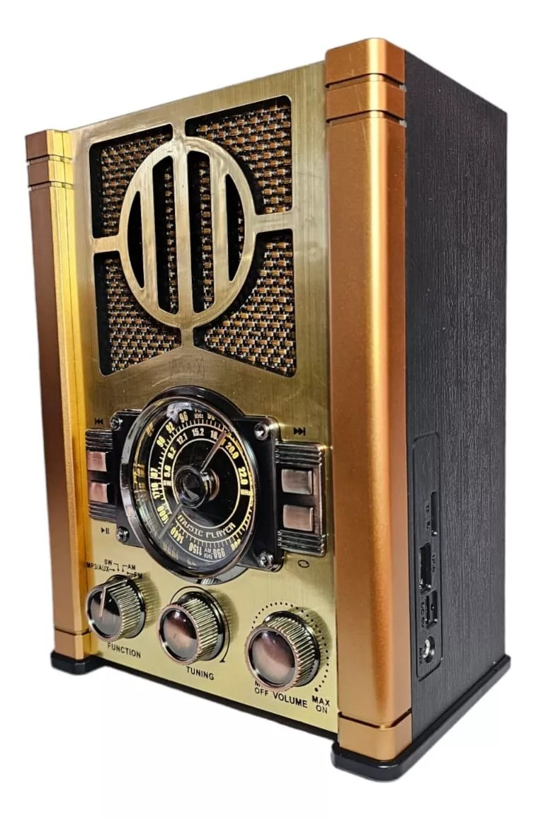 Radio Vintage AM y FM Parlante Bluetooth Recargable NS-6619BT