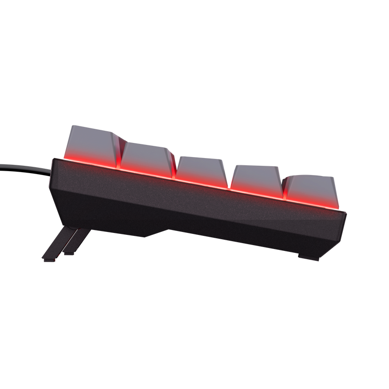 TECLADO MECANICO GAMER TRUST GXT 867 ACIRA MECANICO 60% NEGRO SWICH ROJO