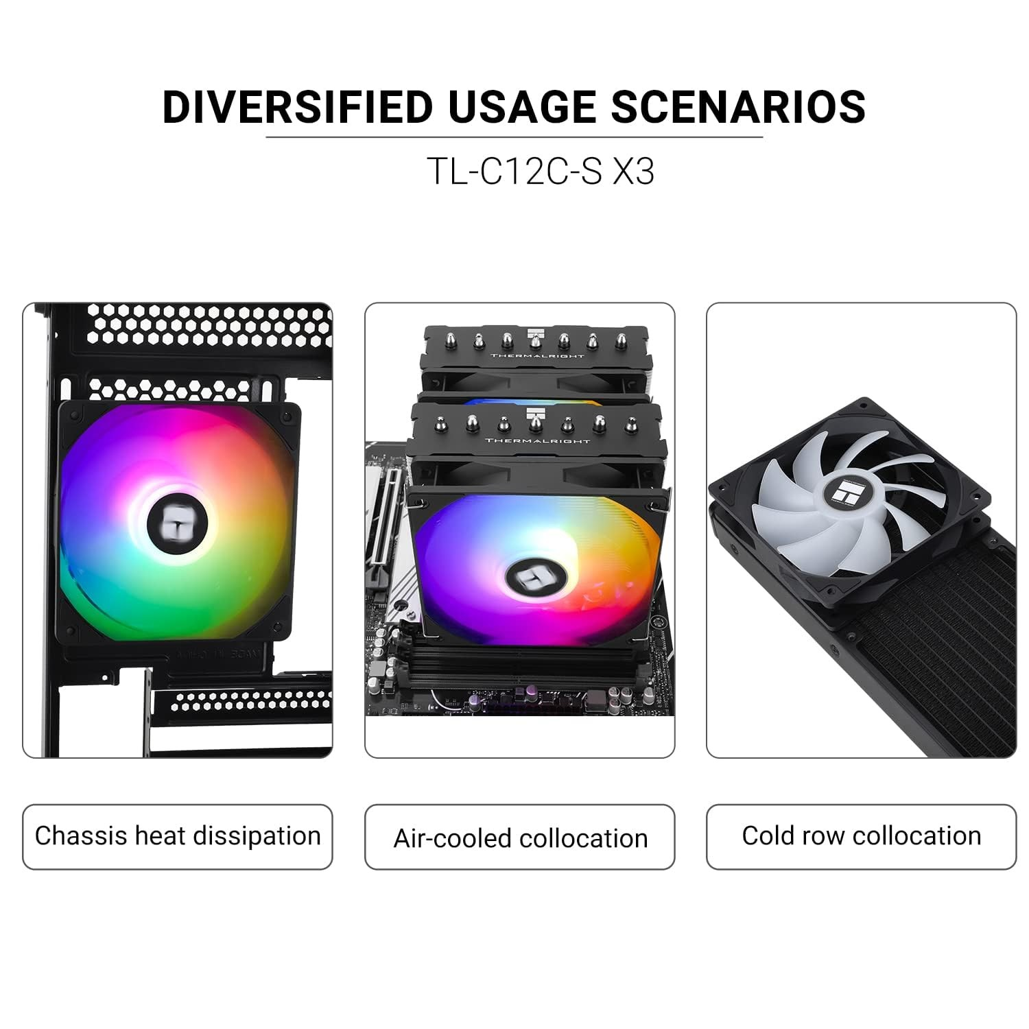 Ventiladores Thermalright TL-C12C-S X3 120mm ARGB X3 Unidades