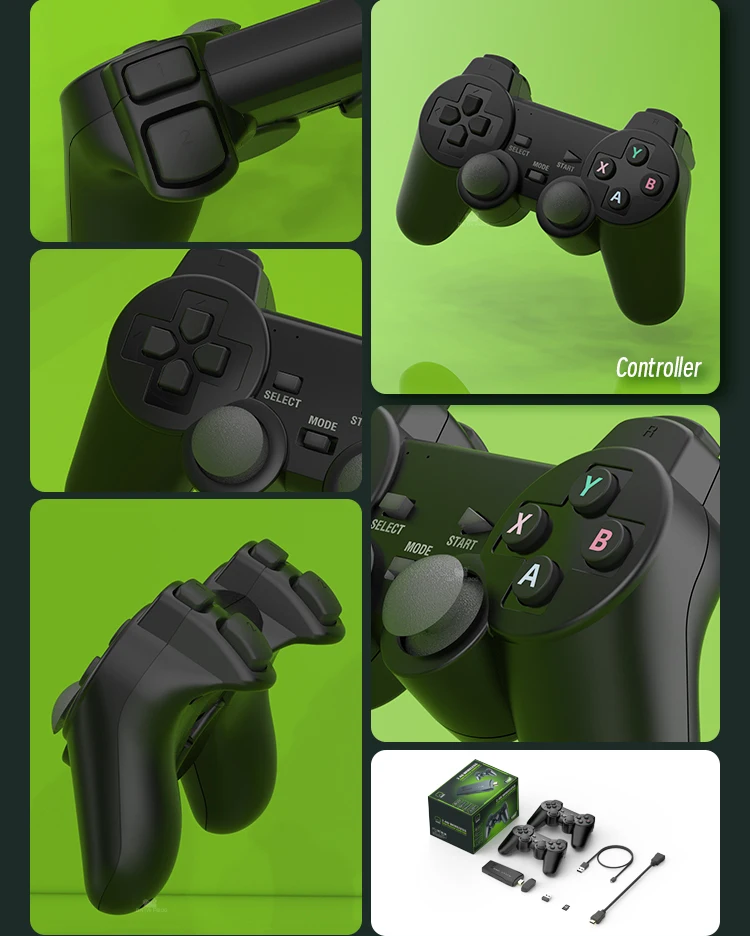 CONSOLA RETRO 4K HDMI 2 CONTROLES INALAMBRICOS