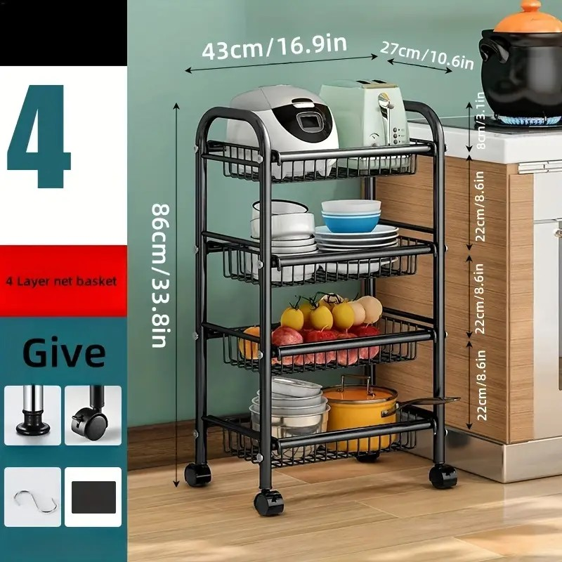 Organizador Estante Rectangular Multiusos Metálico