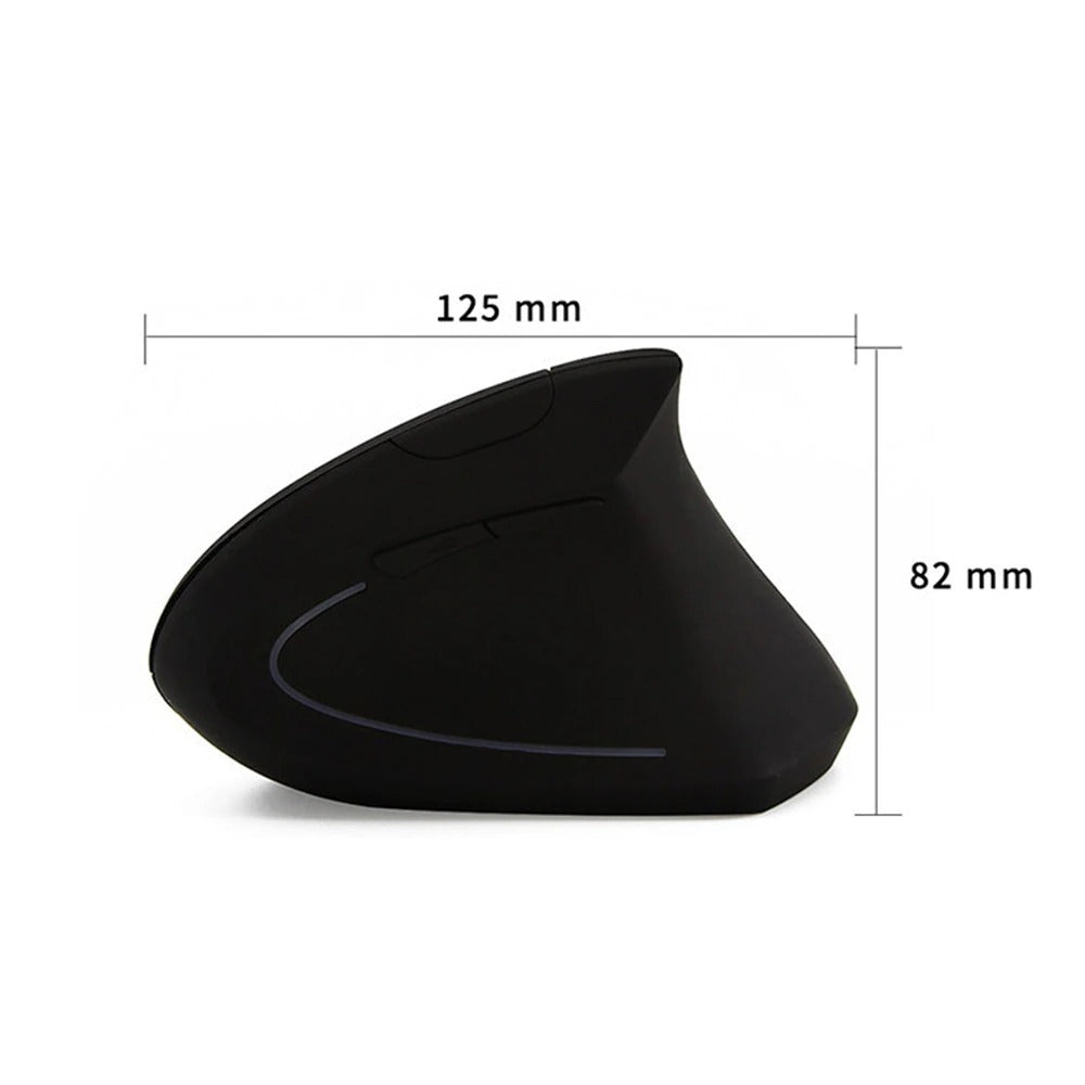 Mouse Ergonómico Inalámbrico Negro Cómodo