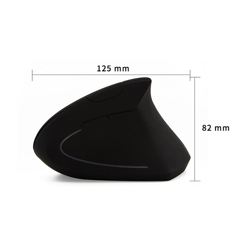Mouse Ergonómico Inalámbrico Negro Cómodo