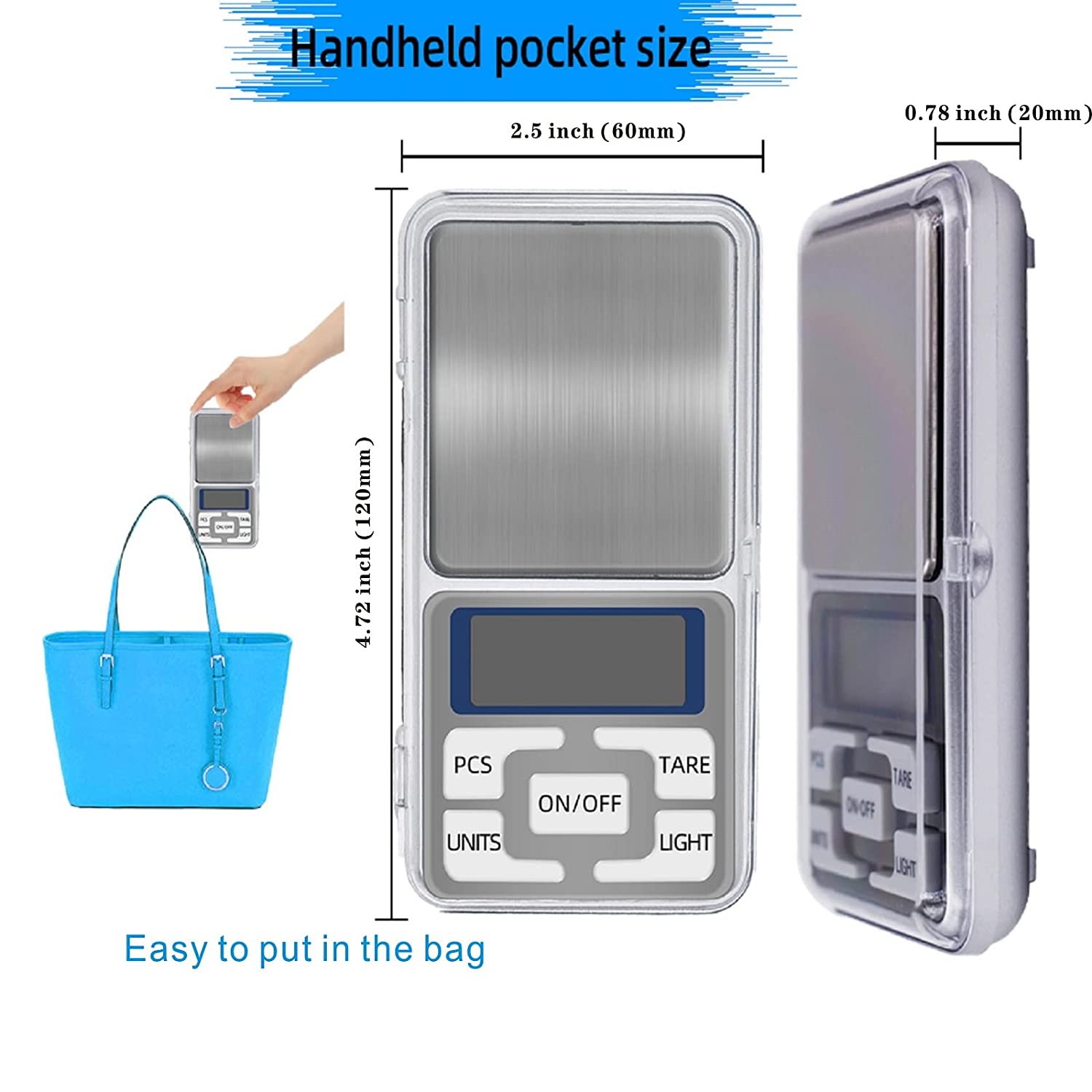 Gramera Balanza Pesa De Bolsillo Multiusos