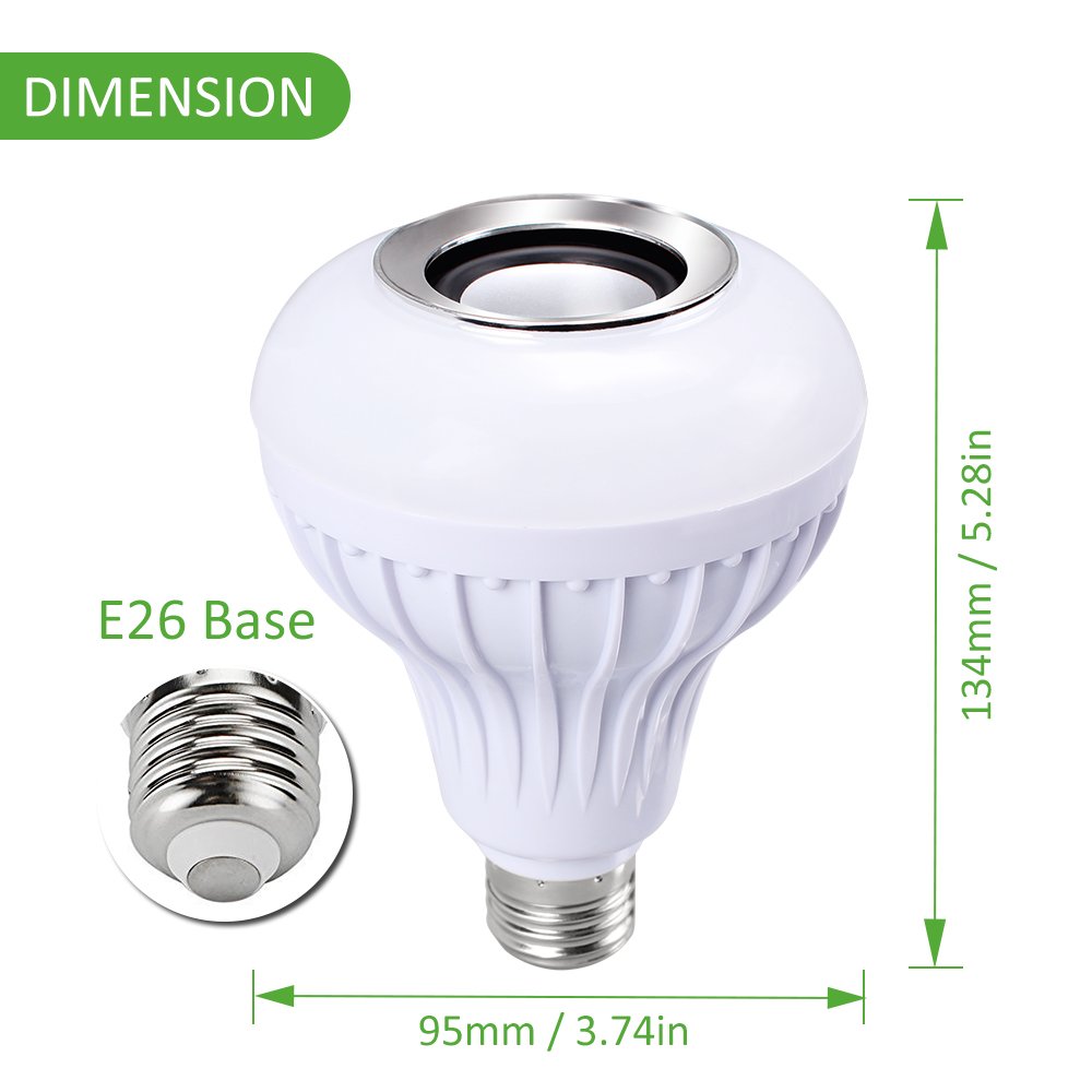 Bombillo LED Parlante RGB Bluetooth con Control