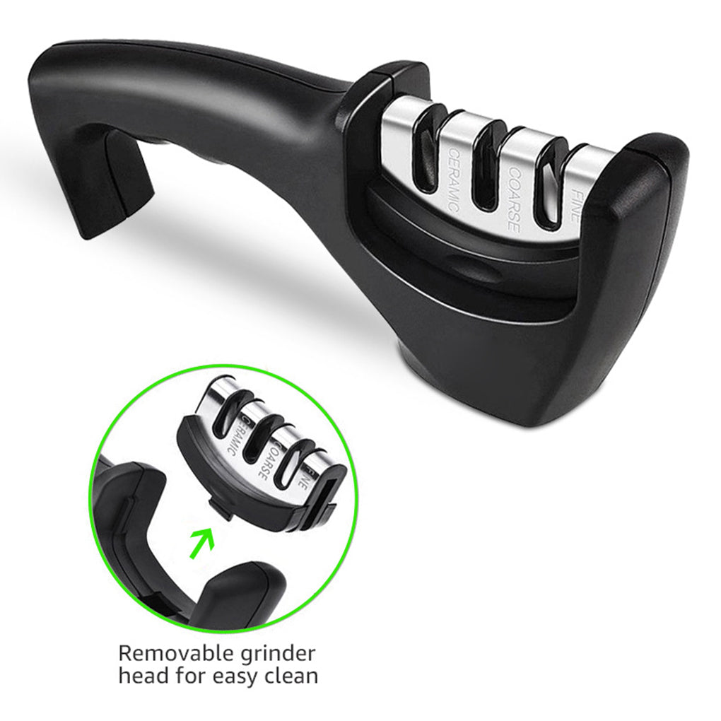 Afilador de Cuchillos Profesional de 3 Fases Ergonómico