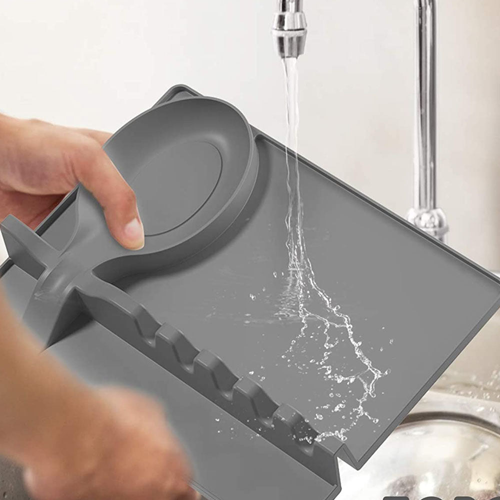Posa Cucharas Soporte Utensilios Cocina Silicona 5 Ranuras Multiuso