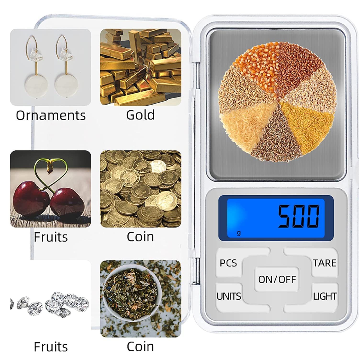 Gramera Balanza Pesa De Bolsillo Multiusos