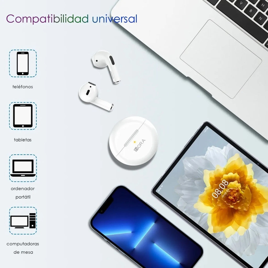 Audífonos In-ear Bluetooth Auriculares 1Hora AUT 119