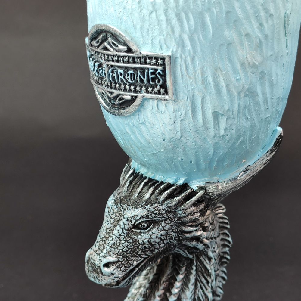 Copa Decorativa Game Of Thrones Resina Dragón 3d Azul