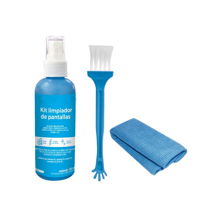 Kit Limpiador de Lentes y Pantallas Solución Limpiadora