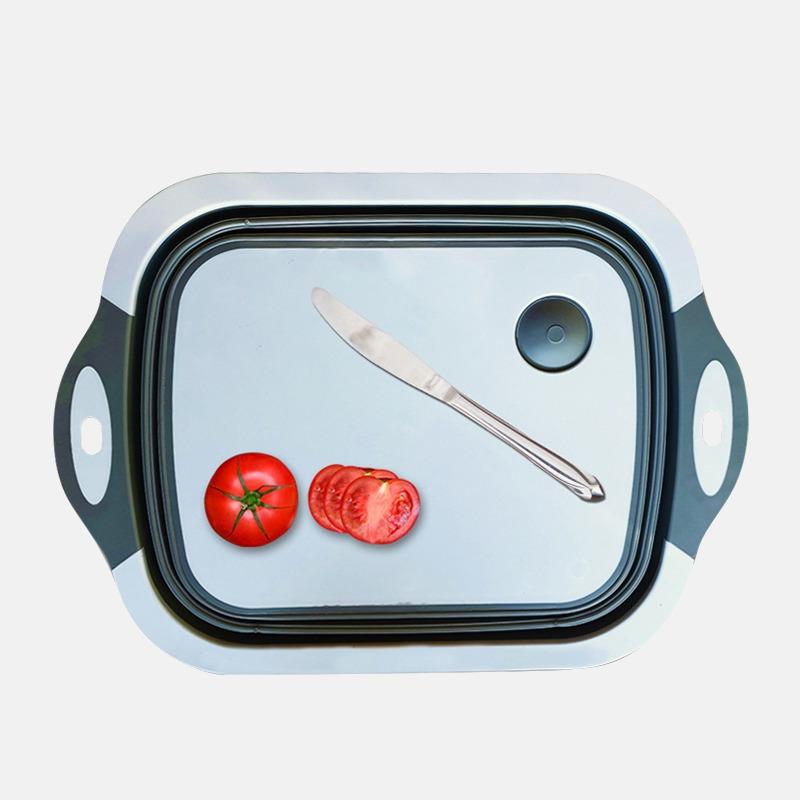Tabla de picar 3 en 1 Plegable Almacenamiento Colador Cocina - Tienvir