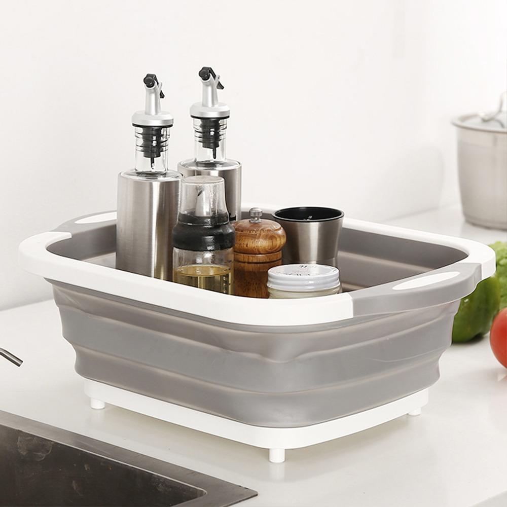 Tabla de picar 3 en 1 Plegable Almacenamiento Colador Cocina - Tienvir