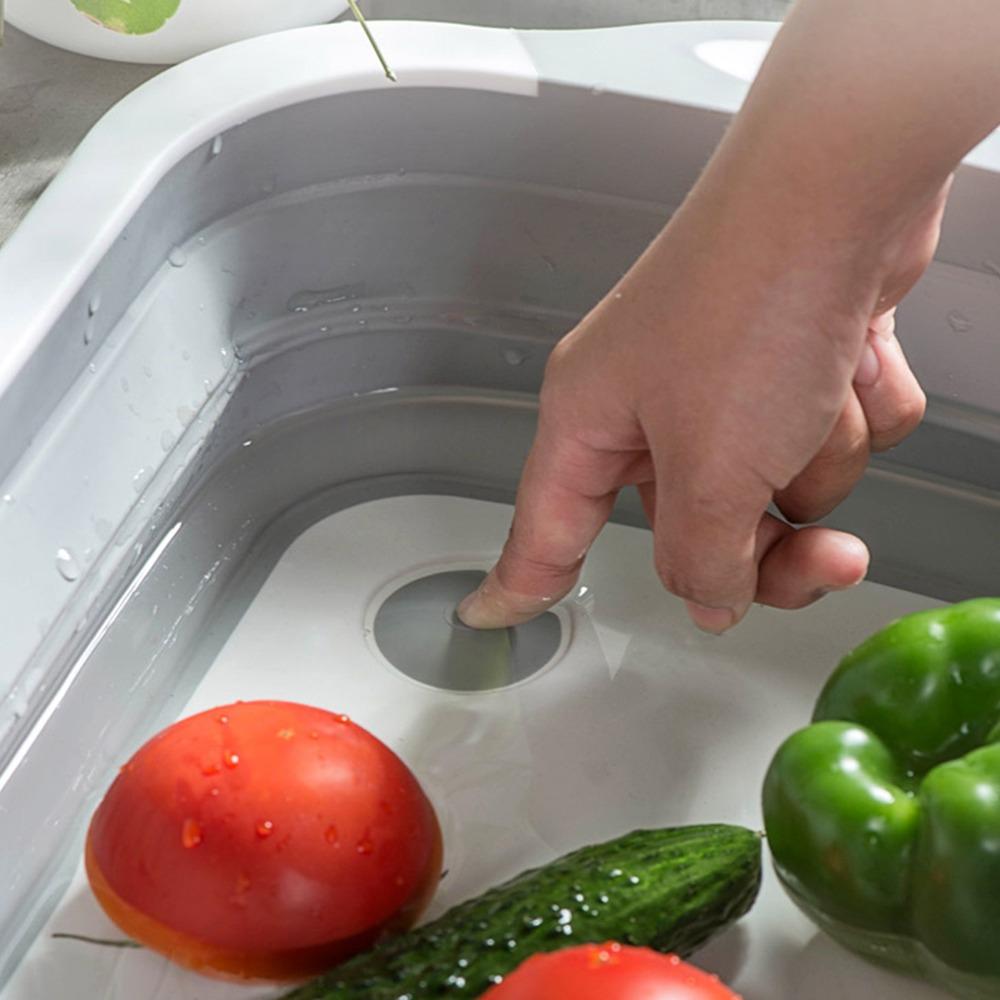 Tabla de picar 3 en 1 Plegable Almacenamiento Colador Cocina - Tienvir