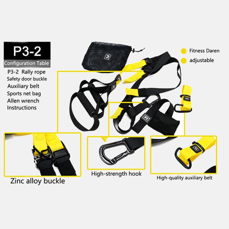 Kit TRX Bandas Suspensión Ejercicio Fitness con Anclajes - Tienvir