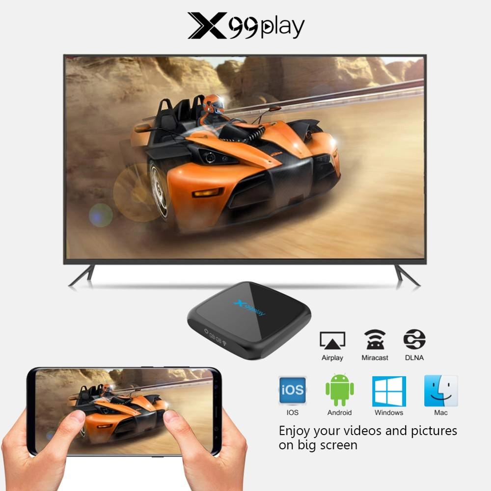 Tv Box X99 Play 4K Android 10 64GB 4 RAM Smart tv