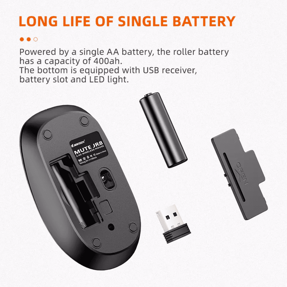 Mouse Inalambrico Jertech JR8 Multicolor Gaming