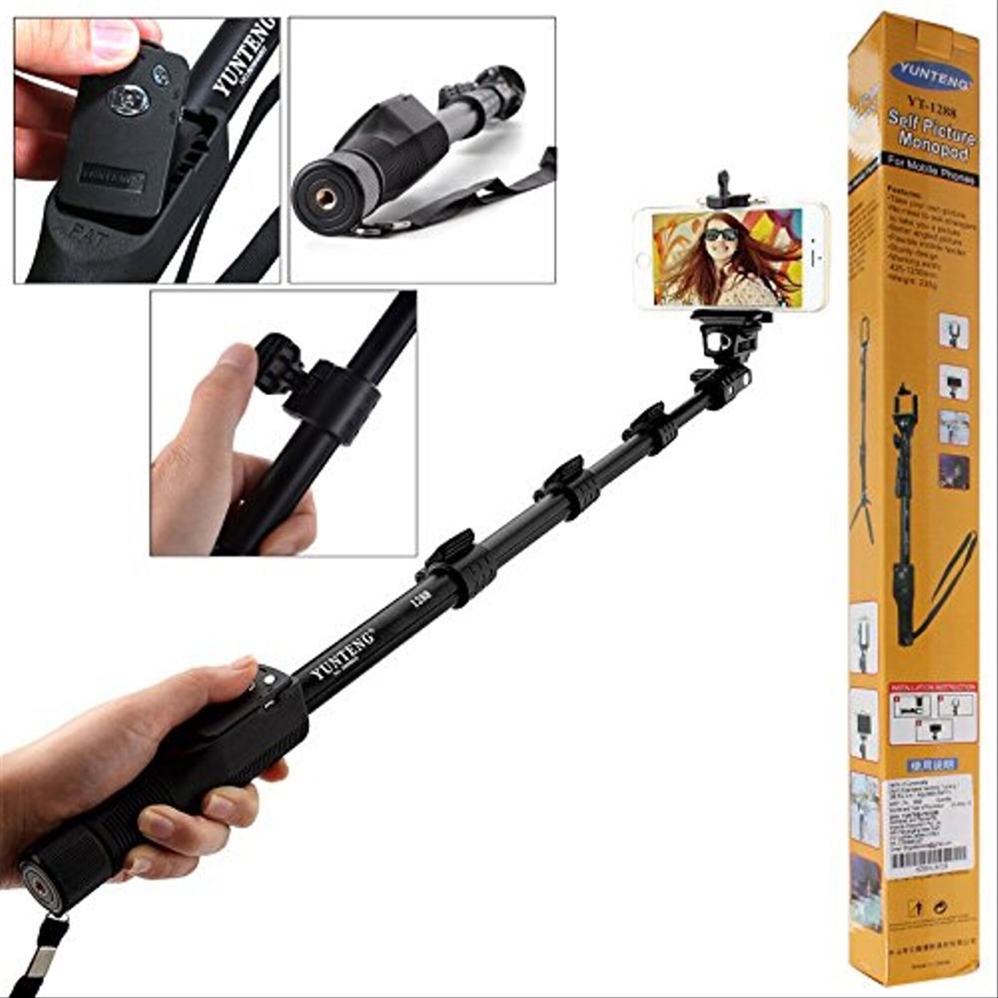 Palo de Selfie con Control Bluetooth 1.25m YT-1688