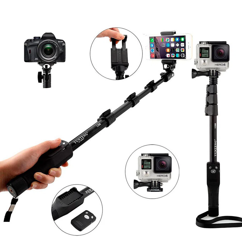 Palo de Selfie con Control Bluetooth 1.25m YT-1688