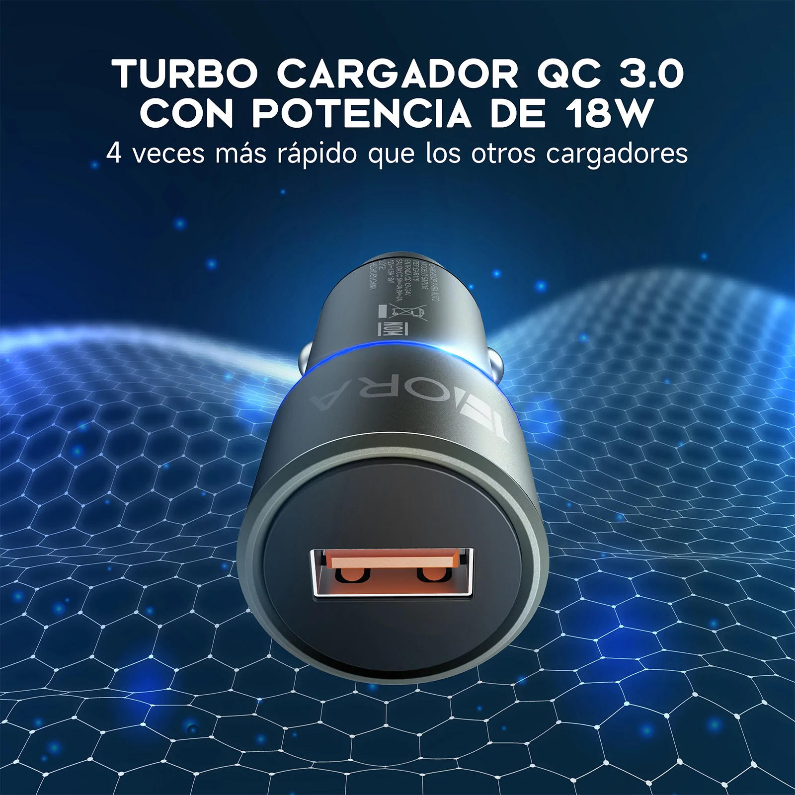 Cargador Carro Adaptadorde Viaje Carga Rápida GAR116 18W