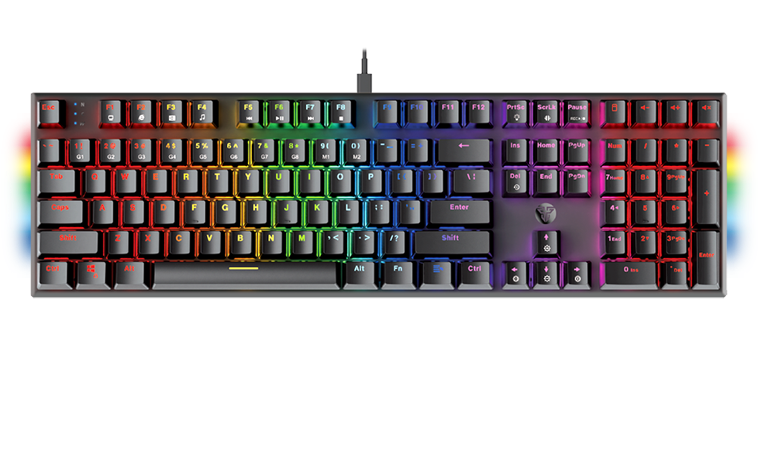 Teclado Mecánico RGB Gamer Tipo C Switch Azul Fantech Maxfit MK855