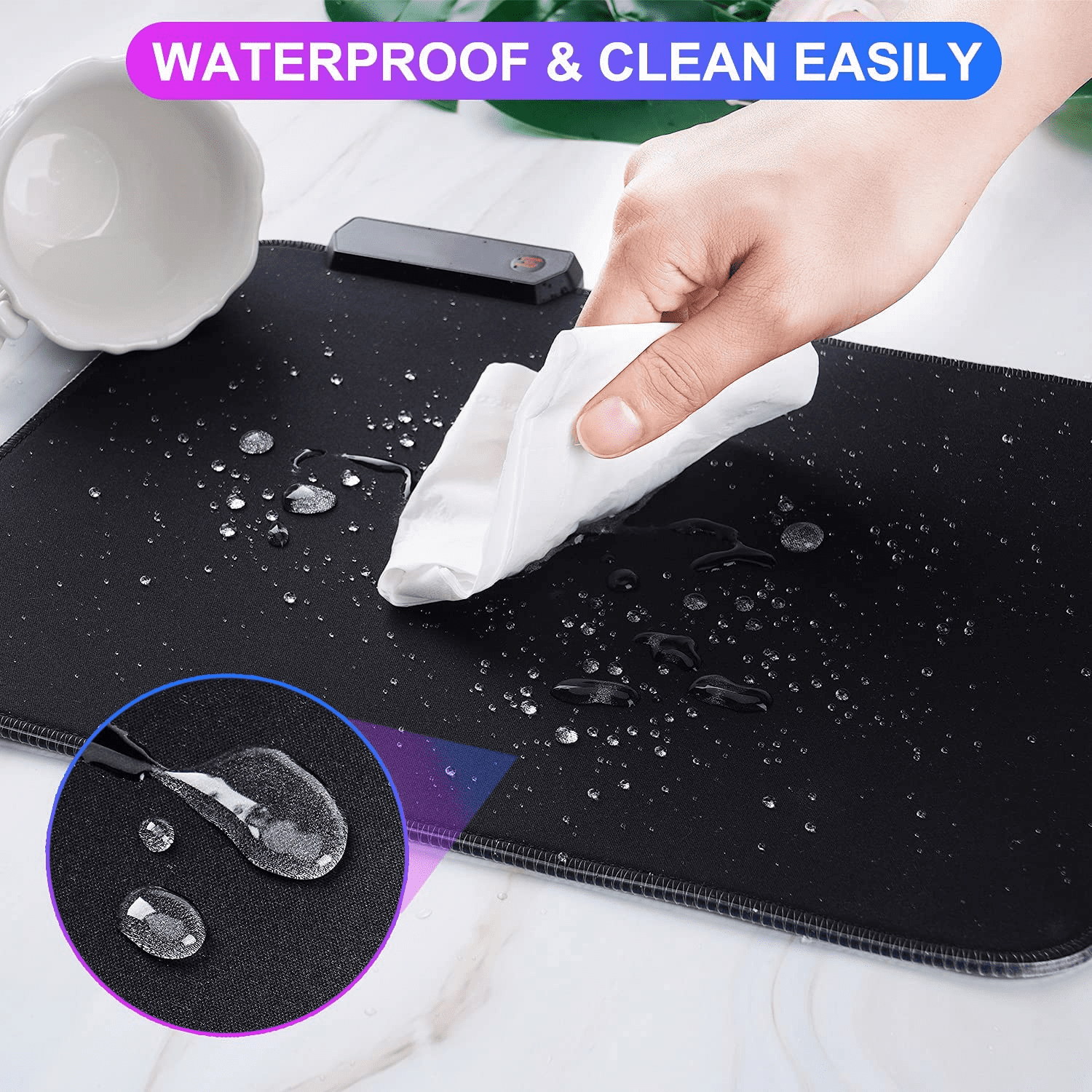 Alfombrilla Mousepad Gamer RGB Antideslizante 30x80 GMS-X5