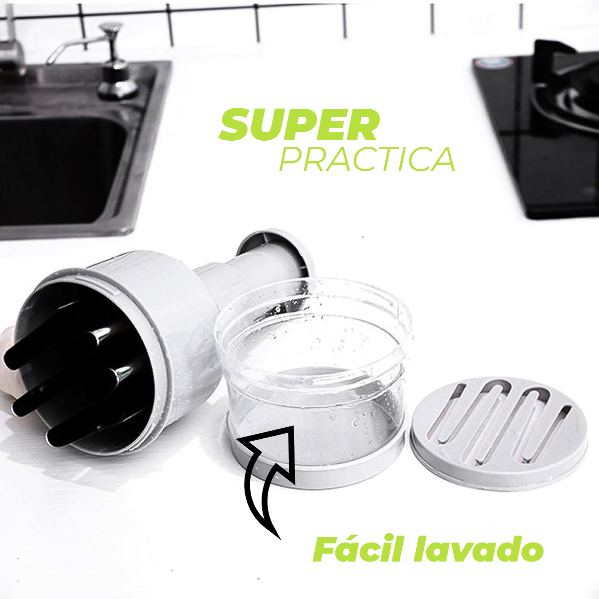 Picadora Prensa Procesador Manual de Verduras y Alimentos