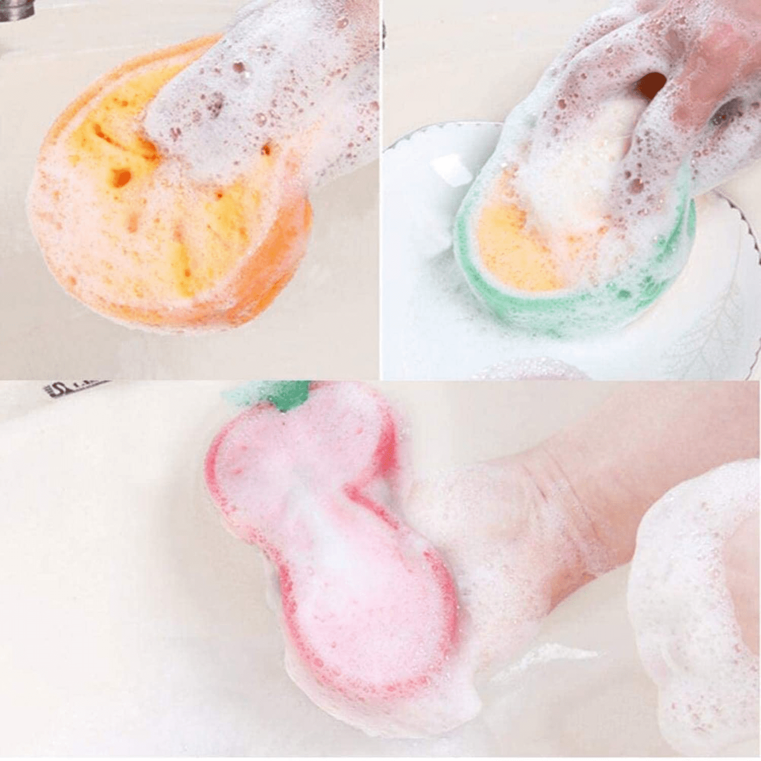 Esponjas Ducha Forma de Frutas