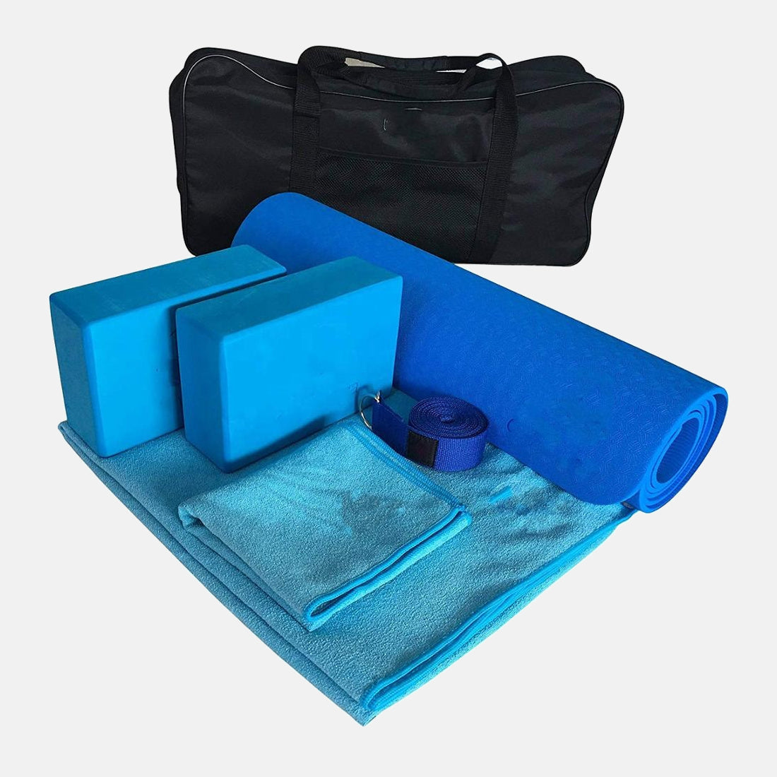 Set De Yoga Mat Cubos Toallas Multifuncional Fitness - Tienvir