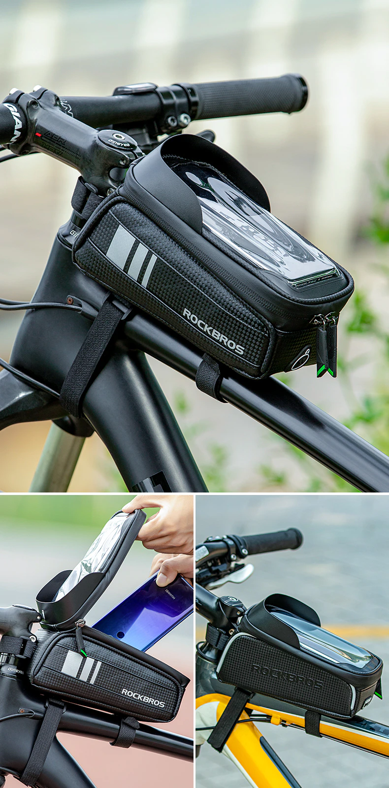 Estuche Impermeable Celular para Bicicleta Rockbros 017-2BK