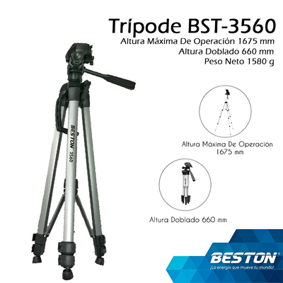 Tripode Para Camara Con Soporte Para Celular BST-3560 - Tienvir