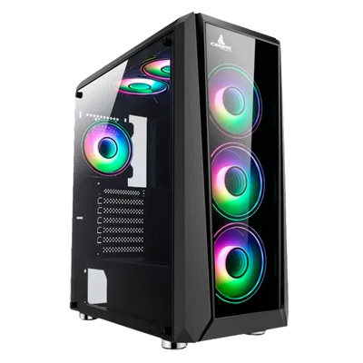 GABINETE ICEBERG CRYSTAL G11 + 4 VENTILADORES - Tienvir