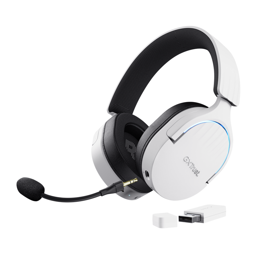 Auriculares Gamer Trust Fayzo Wireless (GXT 491) – 50 mm • 7.1 Virtual • Dual Wireless • RGB