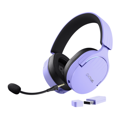 Auriculares Gamer Trust Fayzo Wireless (GXT 491) – 50 mm • 7.1 Virtual • Dual Wireless • RGB