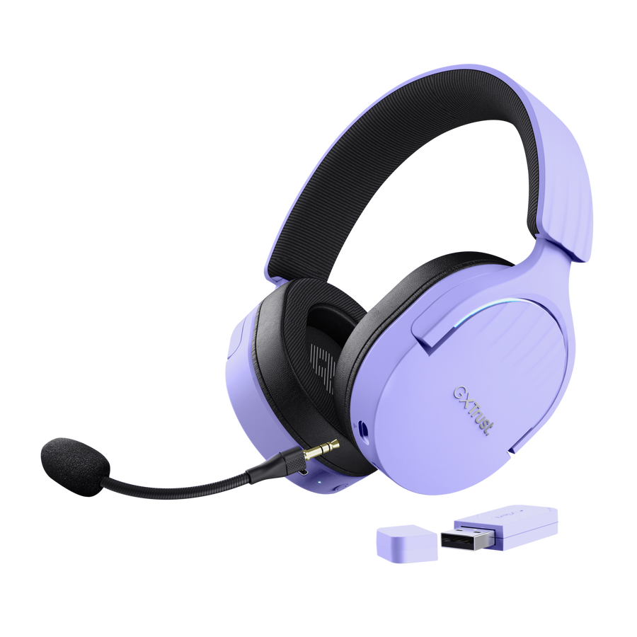 Auriculares Gamer Trust Fayzo Wireless (GXT 491) – 50 mm • 7.1 Virtual • Dual Wireless • RGB