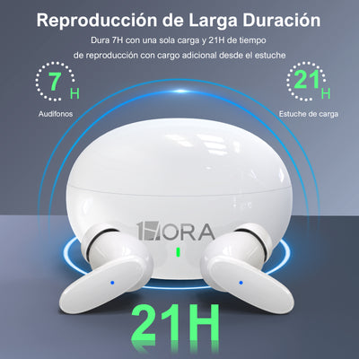 AUDIFONOS INALAMBRICOS BLUETOOTH 1HORA AUT205 - Tienvir