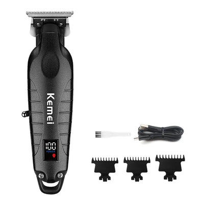 Maquina Perfiladora Inalámbrica Profesional Original Kemei KM-2293 Con Base De Carga