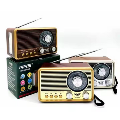 RADIO PARLANTE ANTIGUO ESTILO VINTAGE NS-6676BT - Tienvir