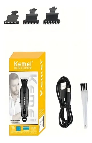 Maquina Perfiladora Inalámbrica Profesional Original Kemei KM-2293 Con Base De Carga