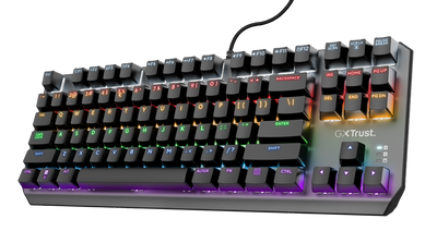 TECLADO MECANICO 80% GAMER TRUST GXT 834 CALLAZ TKL SWICH ROJO - Tienvir