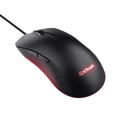 MOUSE TRUST GXT 924 YBAR+ NEGRO GAMER ALAMBRICO 25K DPI