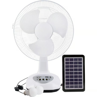 Ventilador con Panel Solar 12 Pulgadas Bombillos Gd-8019 - Tienvir