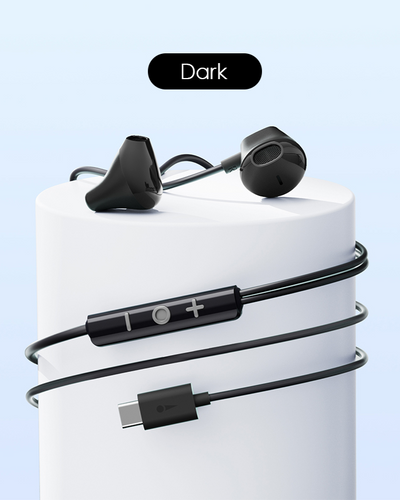 Audífonos Ergonomicos Tipo C Ultra Duraderos Halo Airy Negros - Tienvir