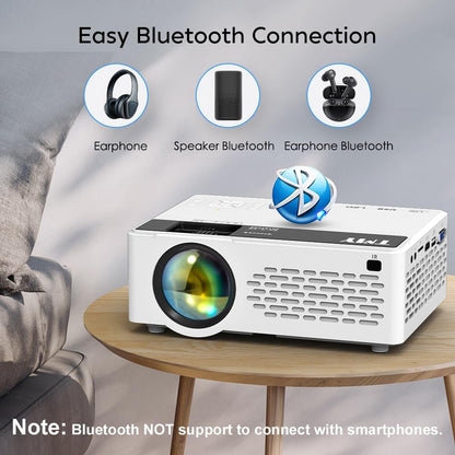 Mini Proyector TMY 720p con soporte Full HD 170" y Bluetooth
