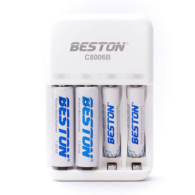 Cargador y Pilas Recargables 2 AA y 2 AAA C8006B - Tienvir