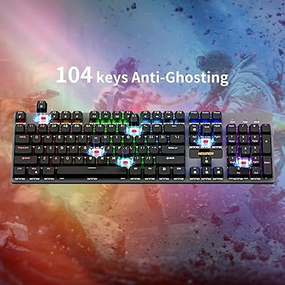 Teclado Mecánico 100% Switches Rojos - Newmen GM325 PRO - Tienvir