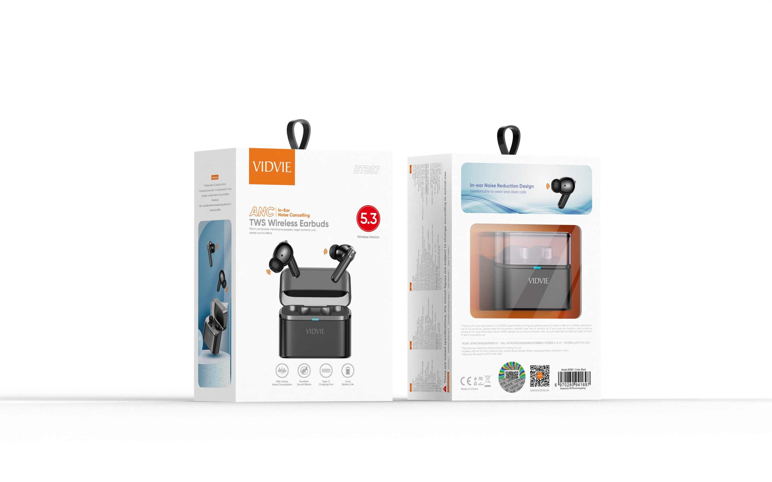 Audífonos Inalámbricos Vidvie BT887 con Cancelación de Ruido ANC – Bluetooth 5.3